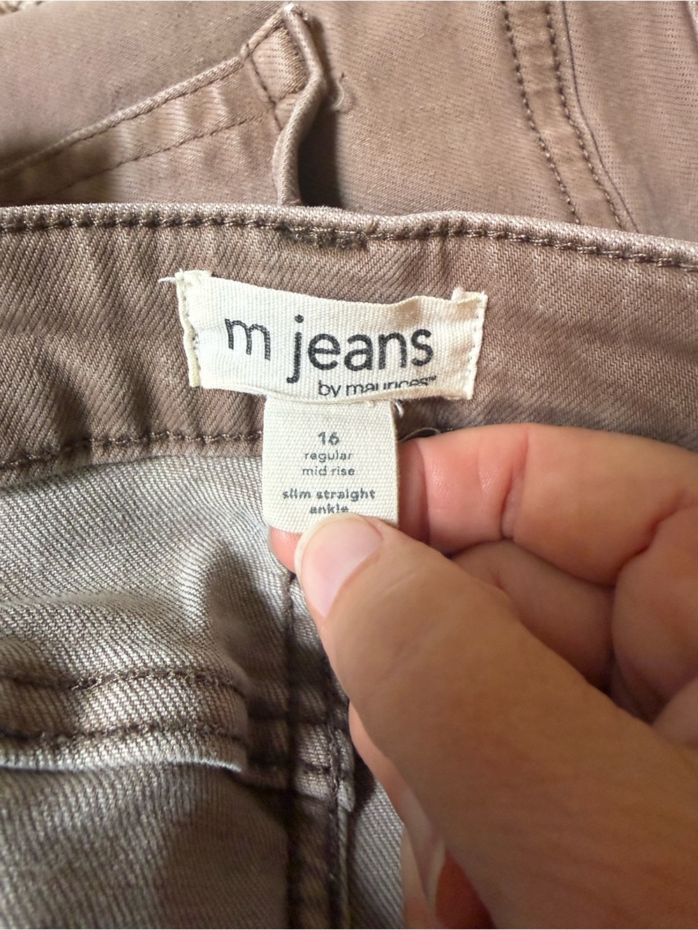 Slim Straight women’s Jeans - Taupe